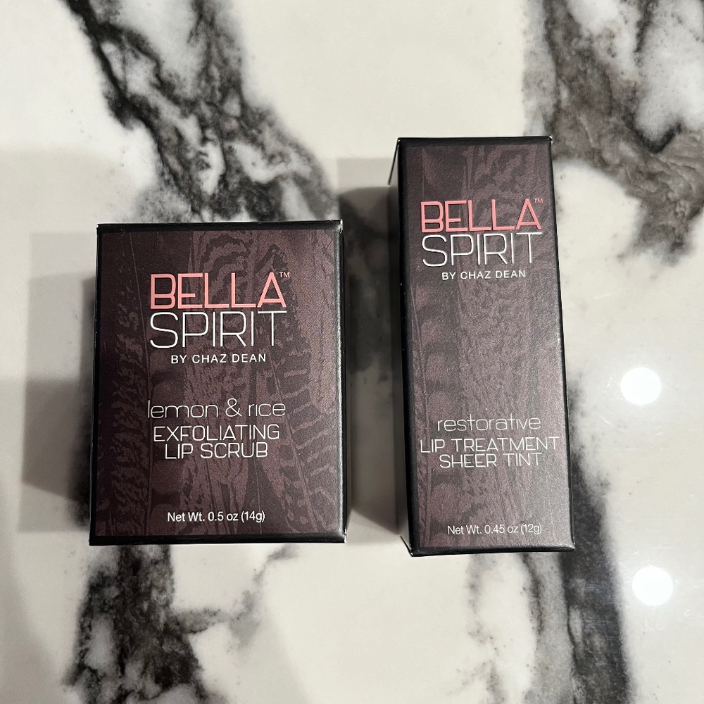 Bella Spirit by Chaz Dean Lip Bundle - Lip Treatment and Lip Scrub - NIB